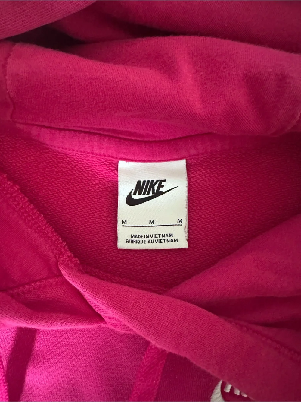 Nike Women's Crewneck Hoodie in Hot Pink with White Logo
